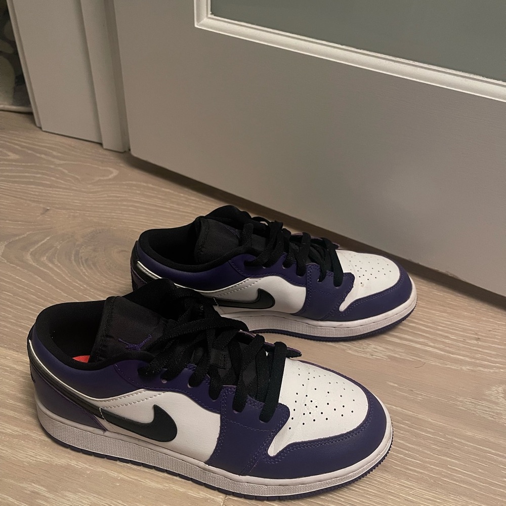 Nike Air Jordan 1s Purple and White Sneakers